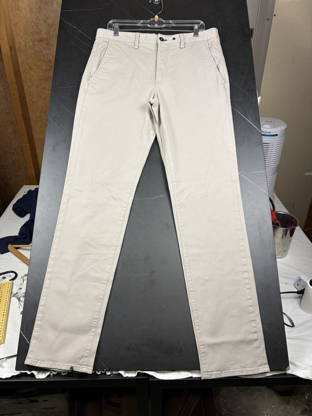Rag & Bone Chino Pants Men’s 34 Drizzle Beige Slim Straight Stretch USA Made